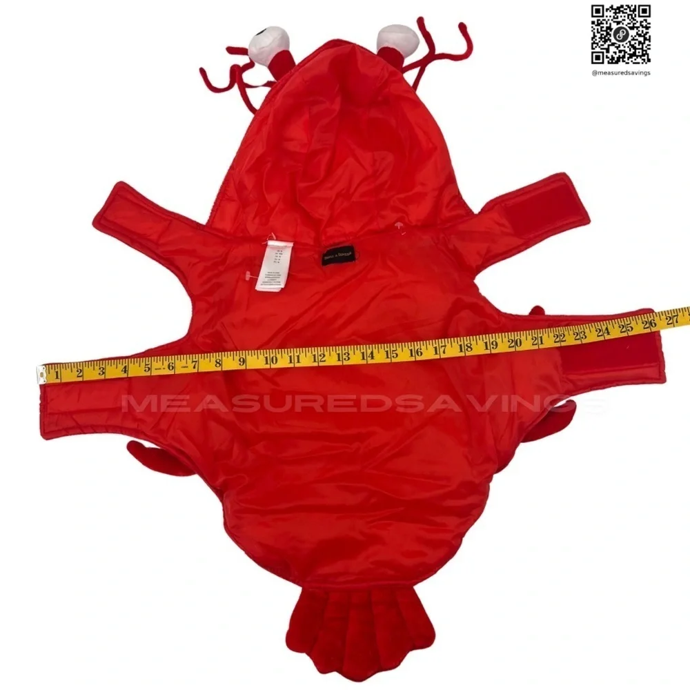Medium Red Plush Pet Lobster Crab Costume - NWOT
